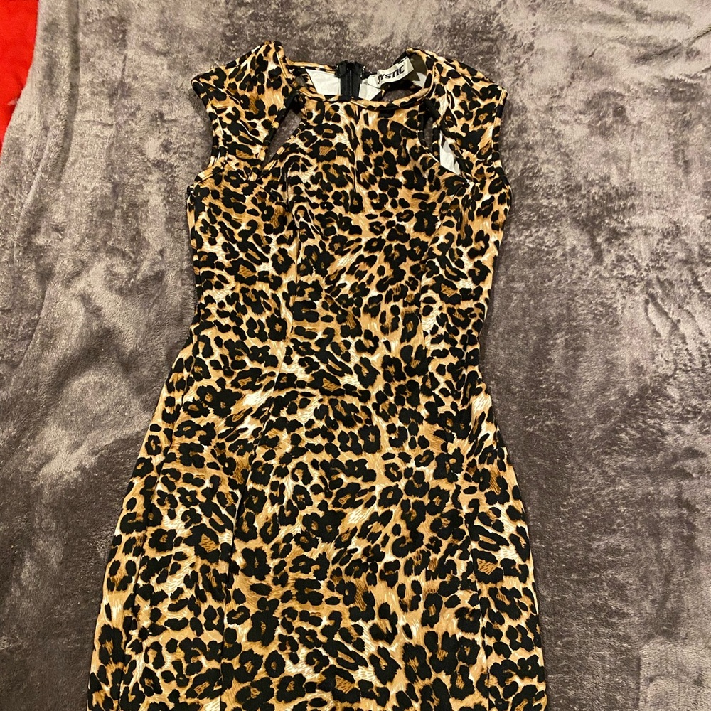 Tiger skin tight dress